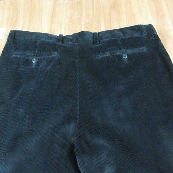 NAUTICA Classic Fit Pleated Front Corduroy Pants Mens Size 40x38 TALL Black NWT - Picture 9 of 11